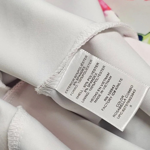 Milly Design Nation Abstract Floral Fit & Flare Dress Size 8 Zip Back Pockets - Picture 8 of 8